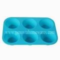 6 Cups Silicone Muffin Pan Shine Finish